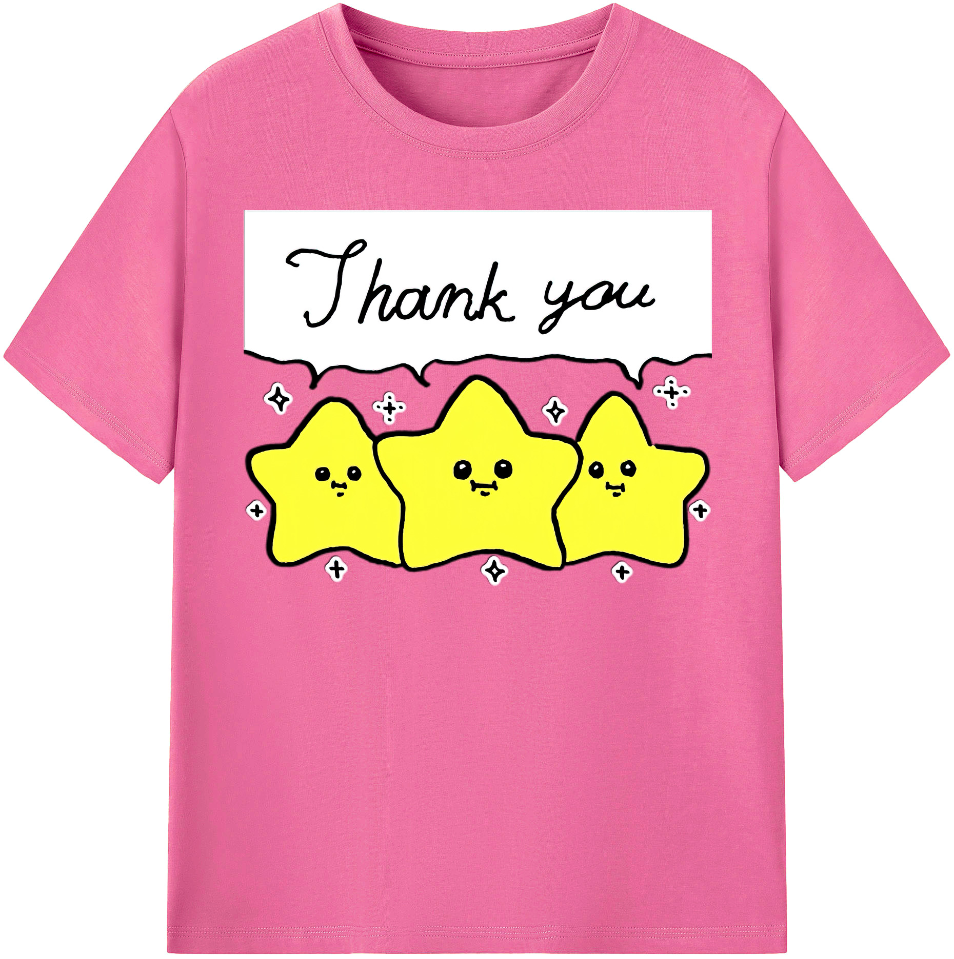 （画像用） ちいかわ 流れ星 Chii-kawa Shooting star レディースカジュアルプリントTシャツ（綿100％）